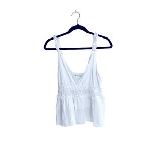White Tank Top cotton & rayon size S